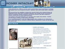 Tablet Screenshot of modernmetalcraft.com